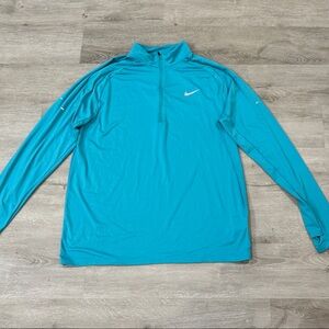 Nike Mens Turquoise Dri-Fit Long Sleeve